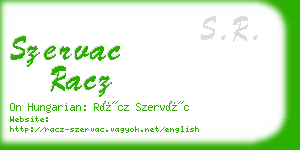 szervac racz business card